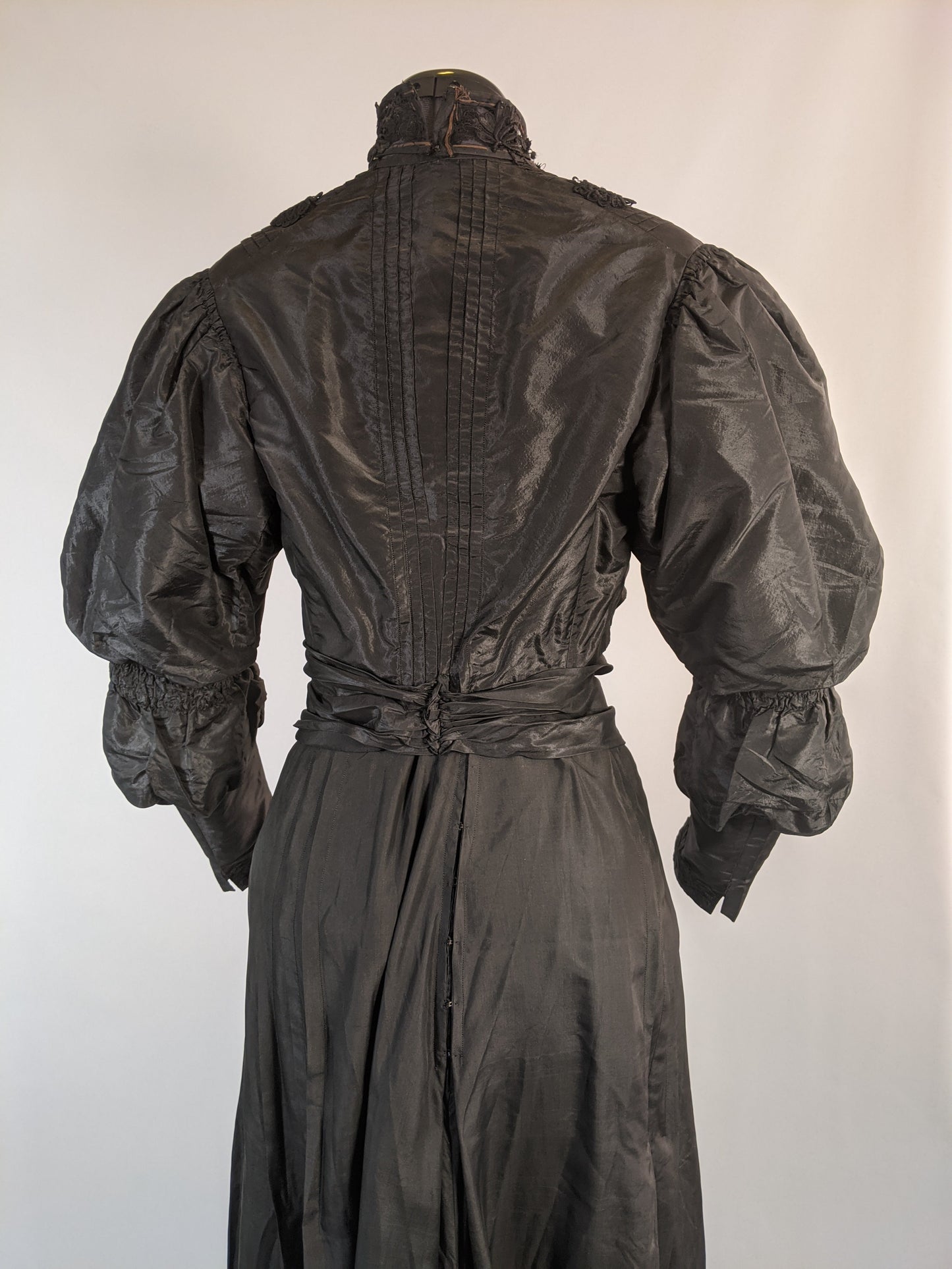 1890s Black Taffeta Bodice