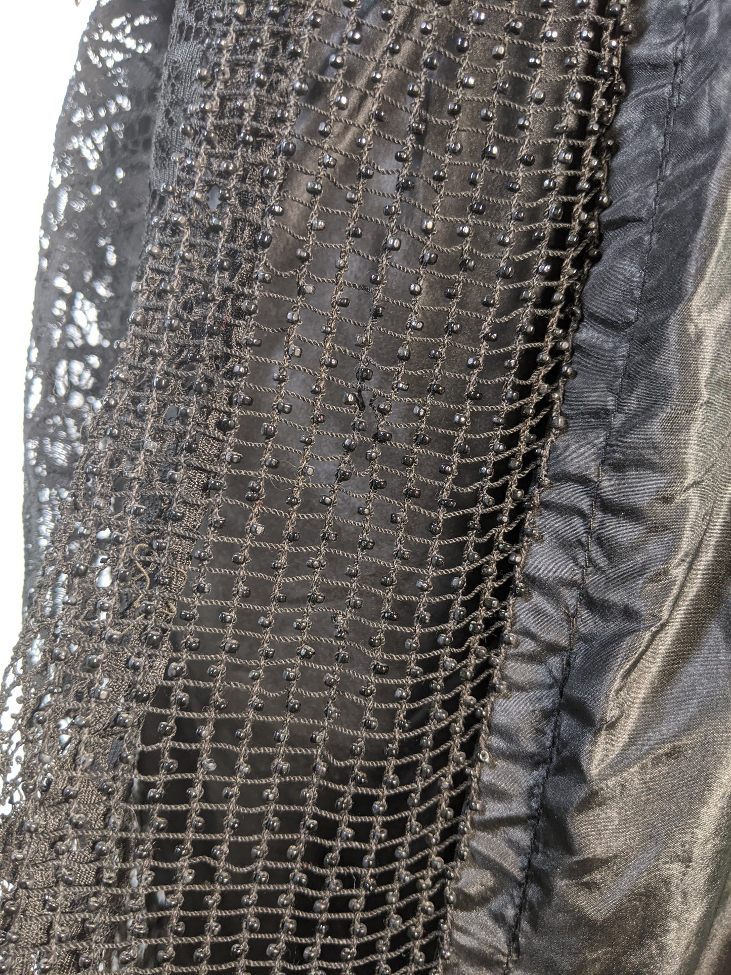1910s Black Taffeta Gown | 28" waist