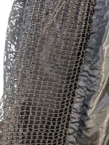 1910s Black Taffeta Gown | 28" waist