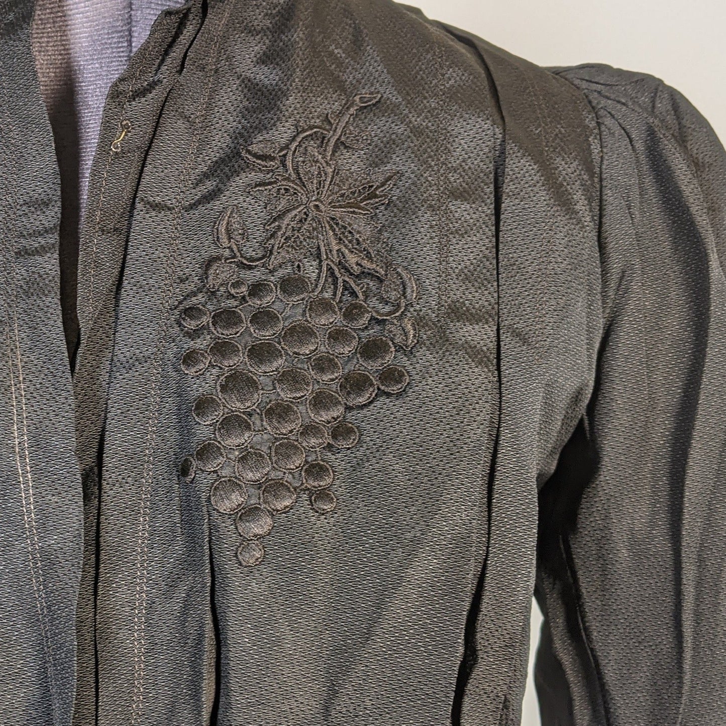 Late Victorian Mourning Bodice | Grape Motif