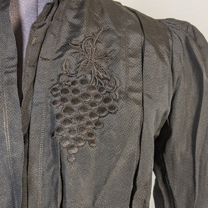 Late Victorian Mourning Bodice | Grape Motif