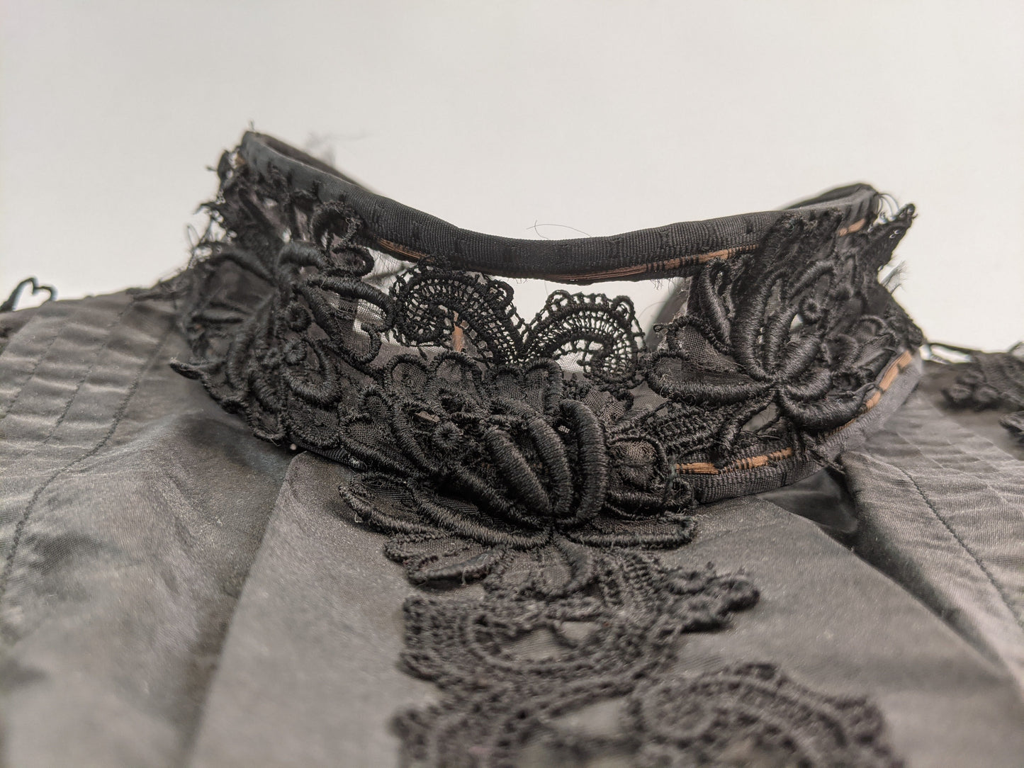 1890s Black Taffeta Bodice