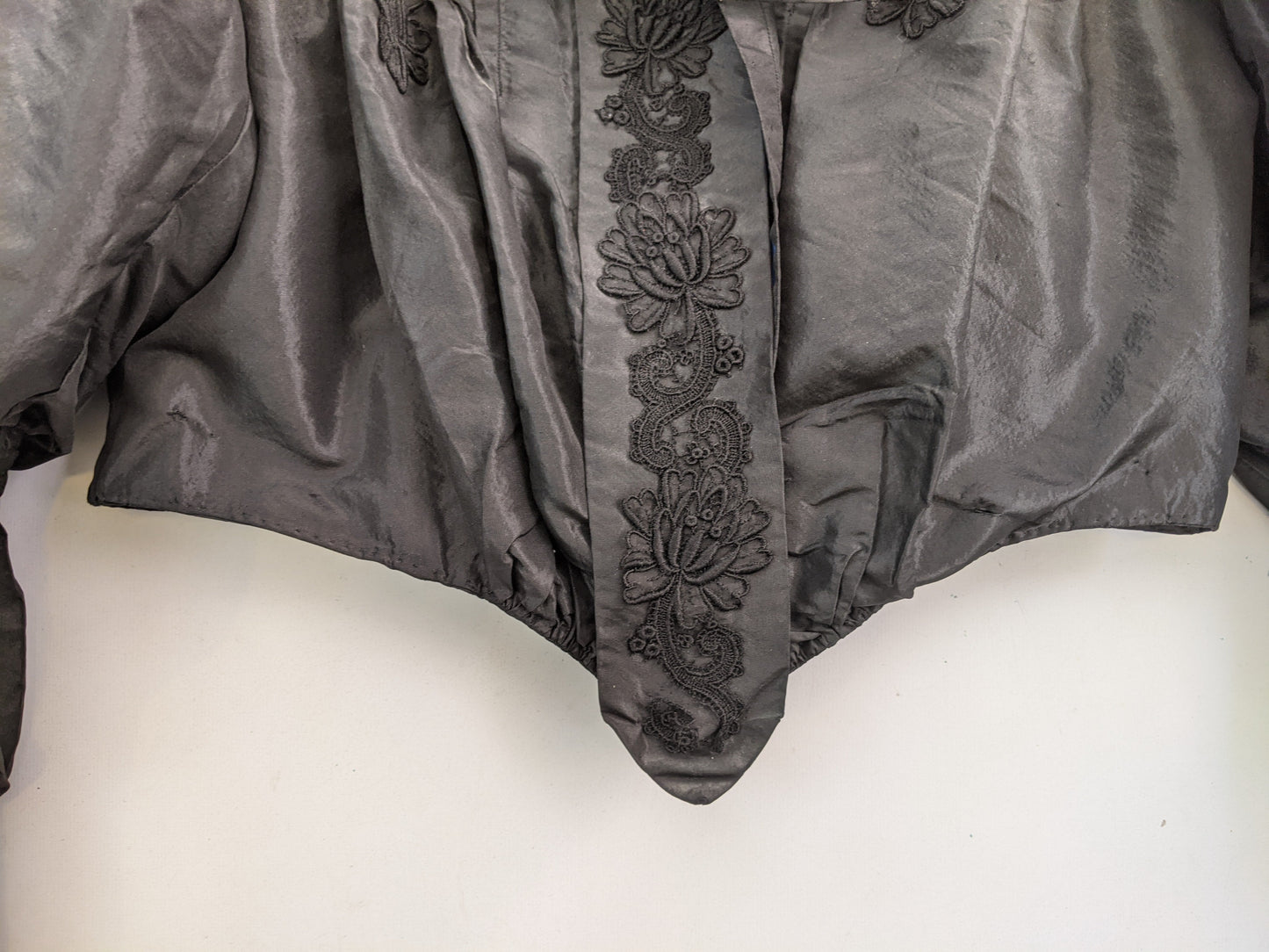 1890s Black Taffeta Bodice