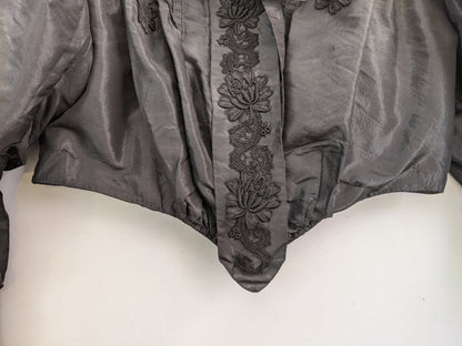 1890s Black Taffeta Bodice