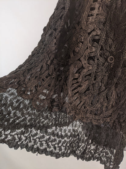 Victorian Black Tape Lace Cape