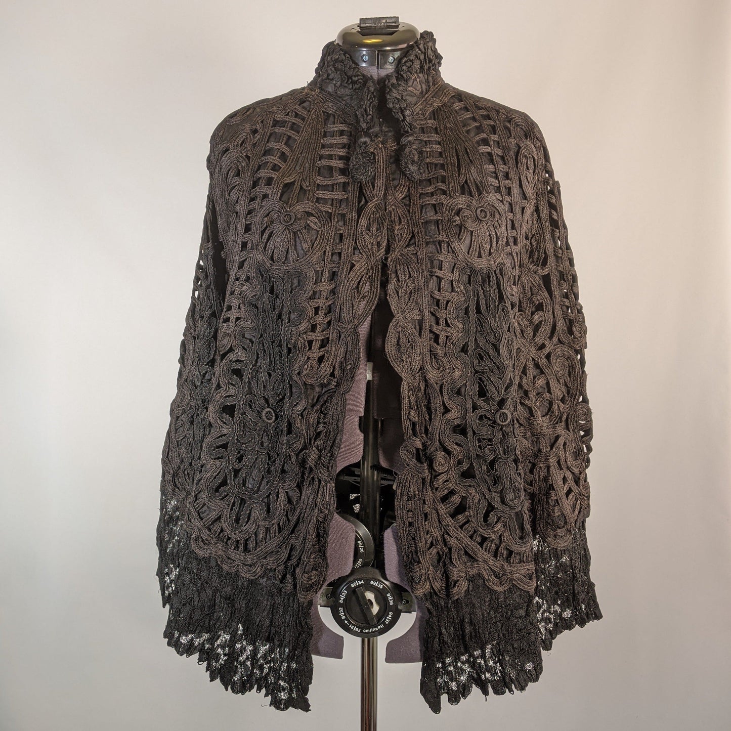 Victorian Black Tape Lace Cape