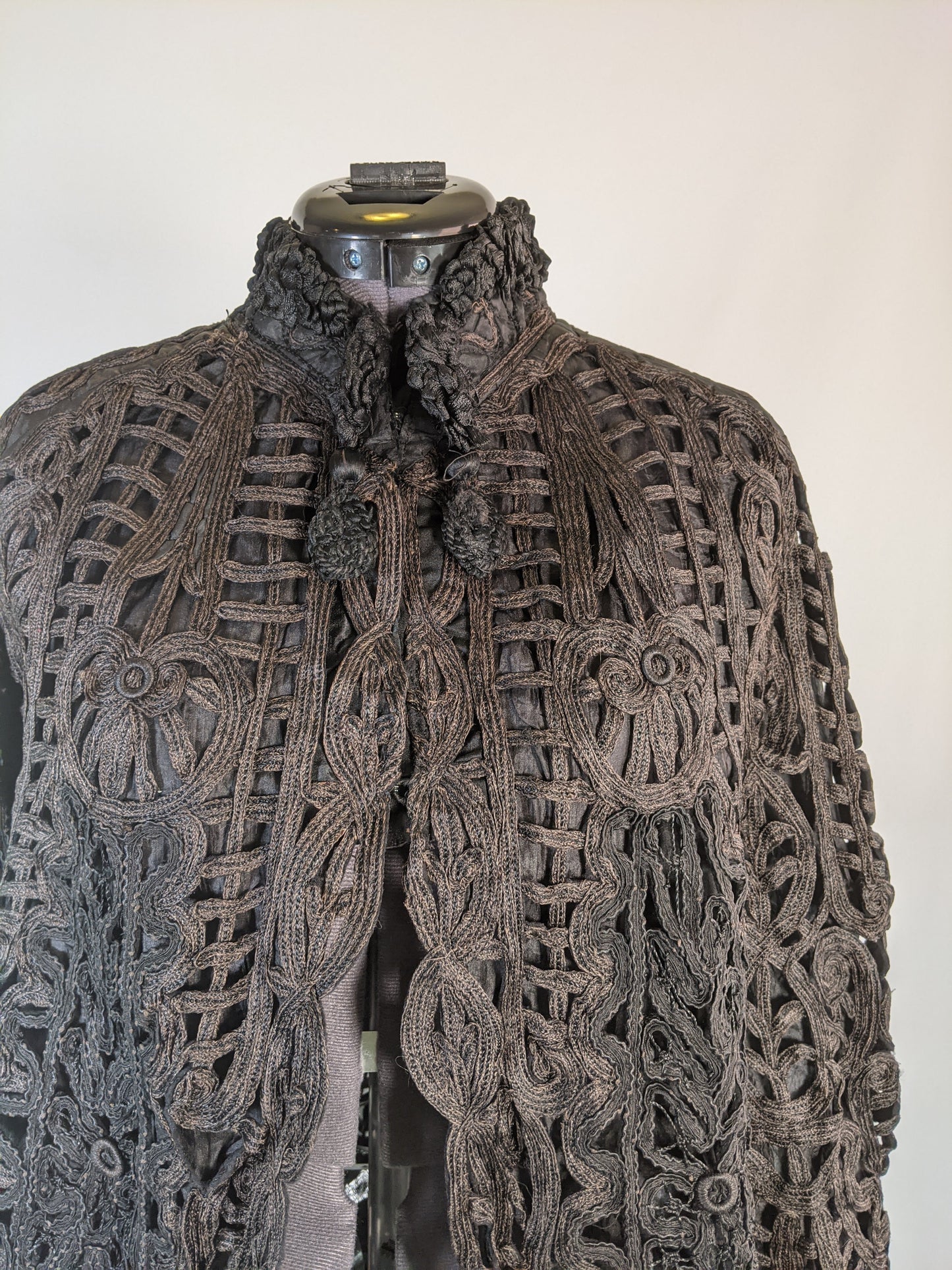 Victorian Black Tape Lace Cape