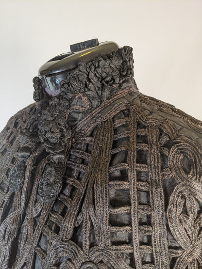 Victorian Black Tape Lace Cape