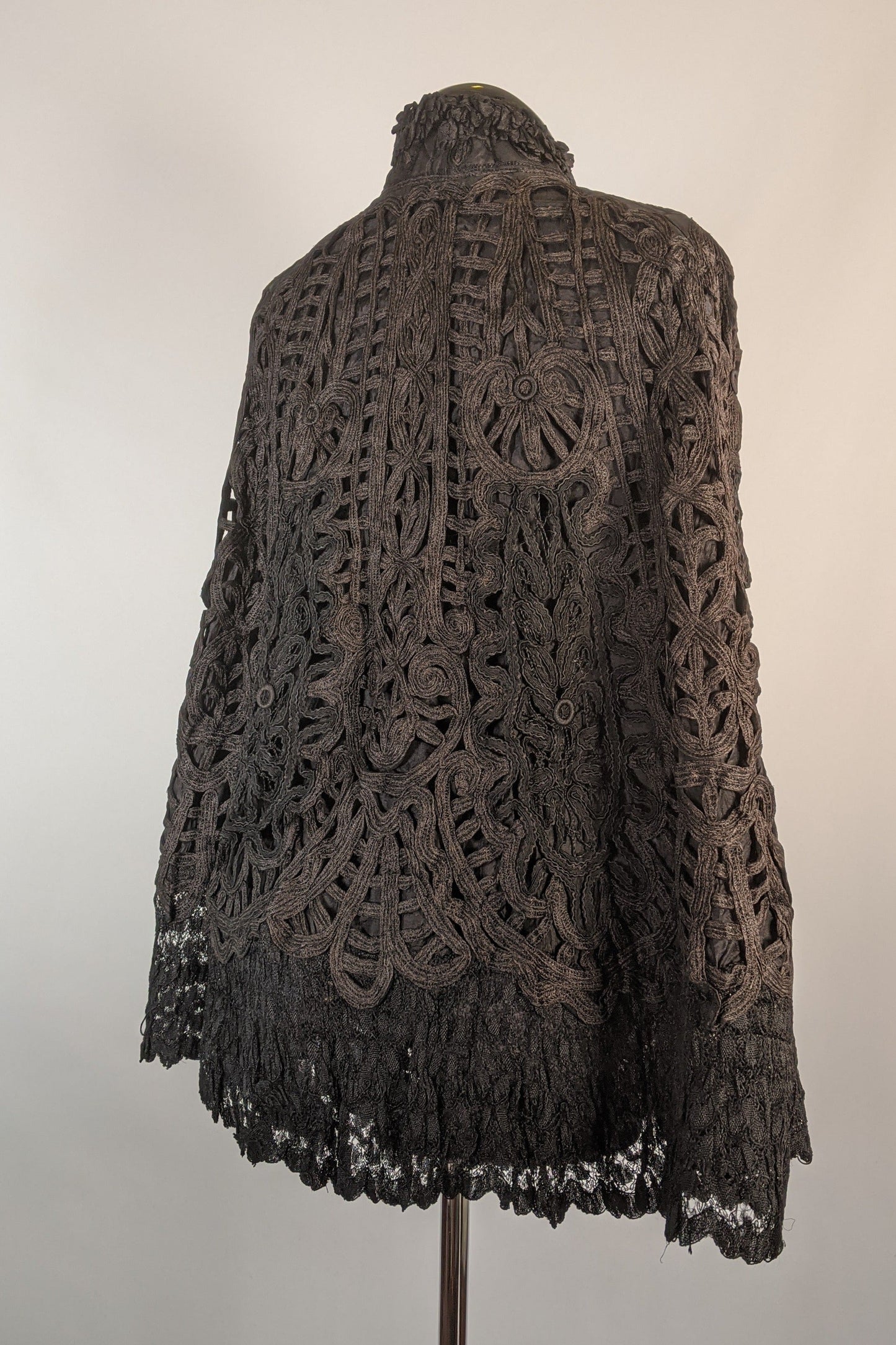 Victorian Black Tape Lace Cape