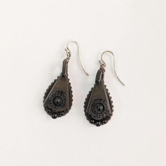 Victorian Vulcanite Earrings