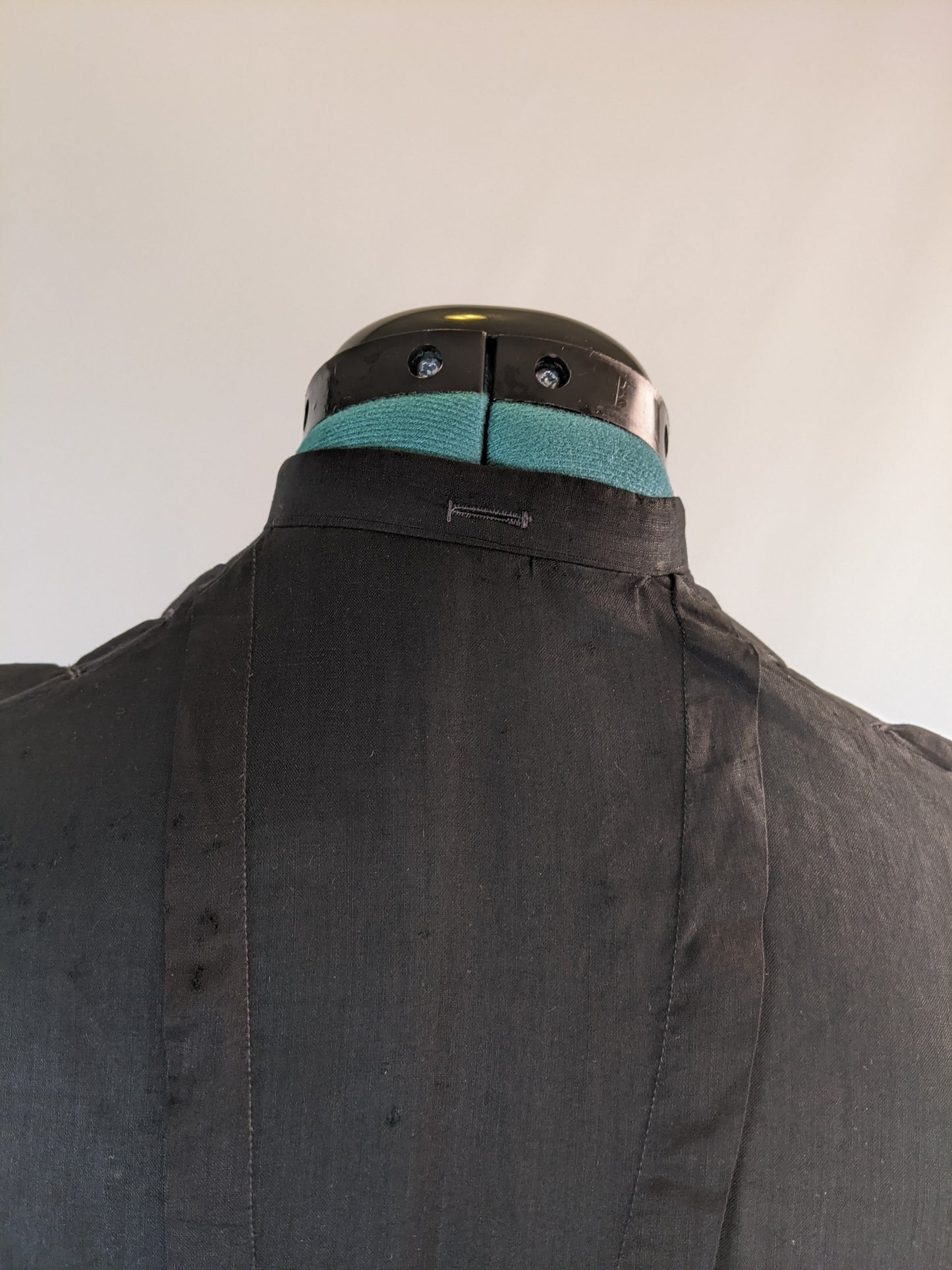 1900s Black Cotton Shirtwaist
