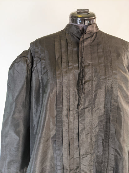 Edwardian Black Taffeta Shirtwaist
