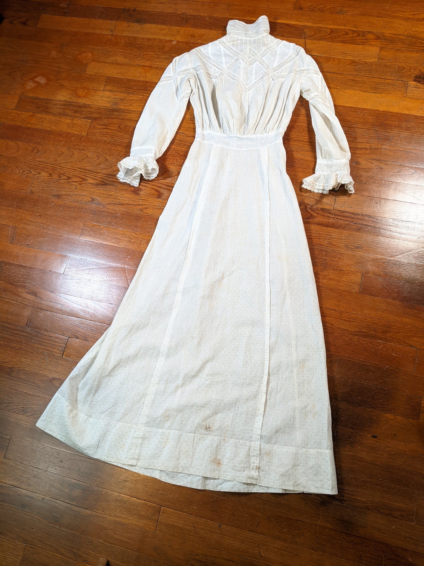 Edwardian Cotton + Lace Dress