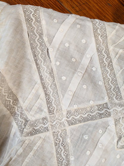 Edwardian Cotton + Lace Dress