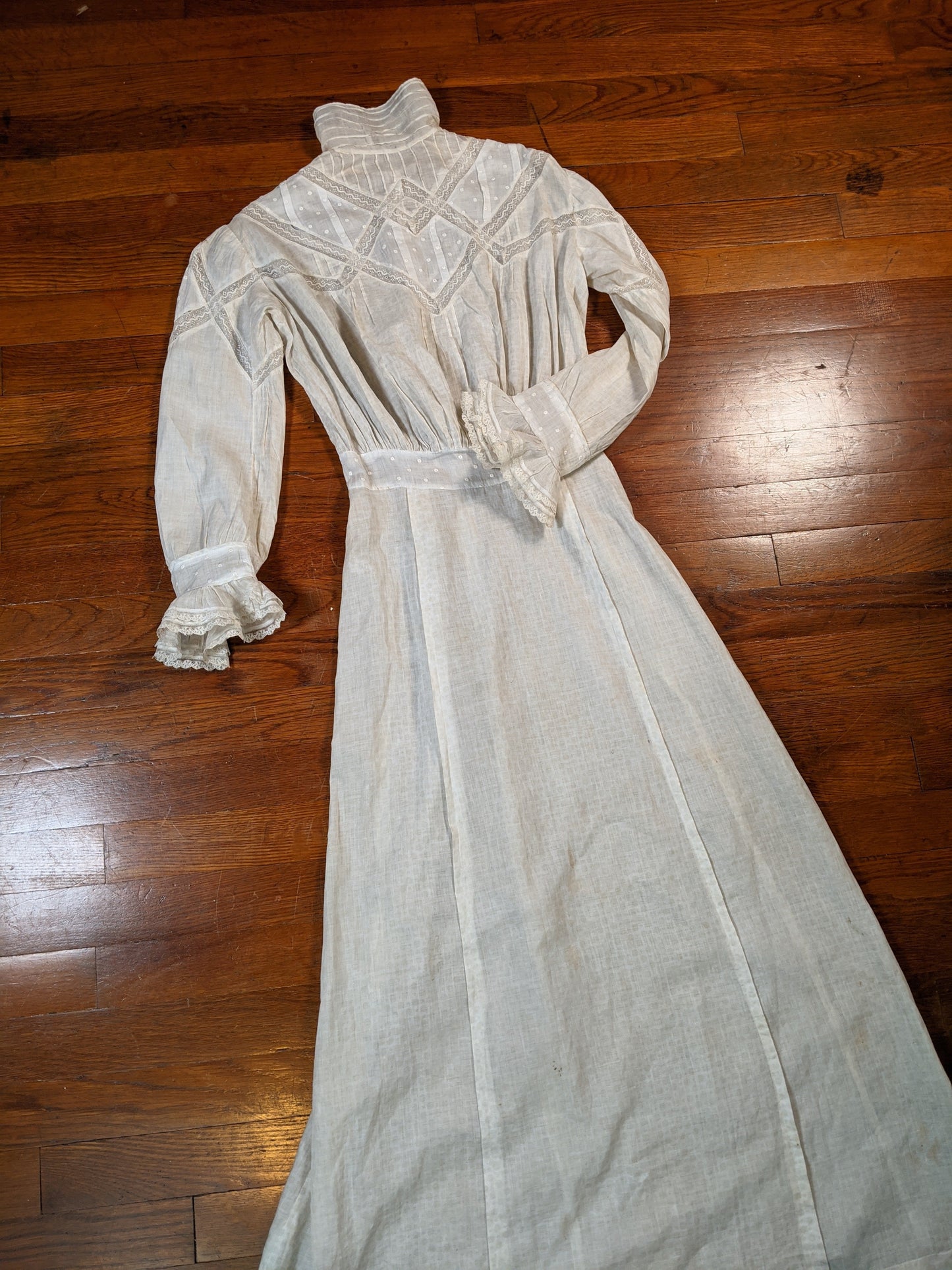 Edwardian Cotton + Lace Dress