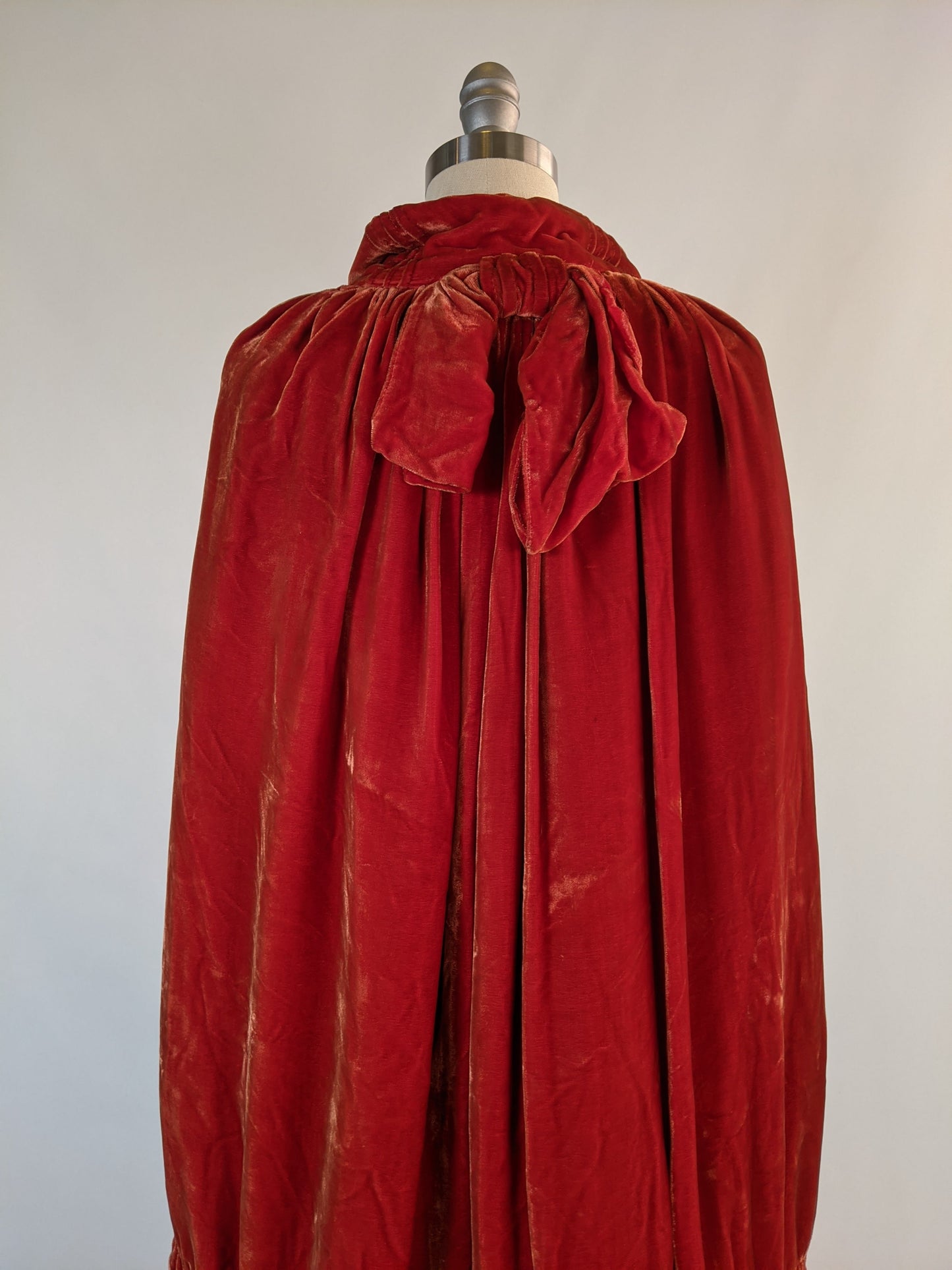 1920s Orange Velvet Cape