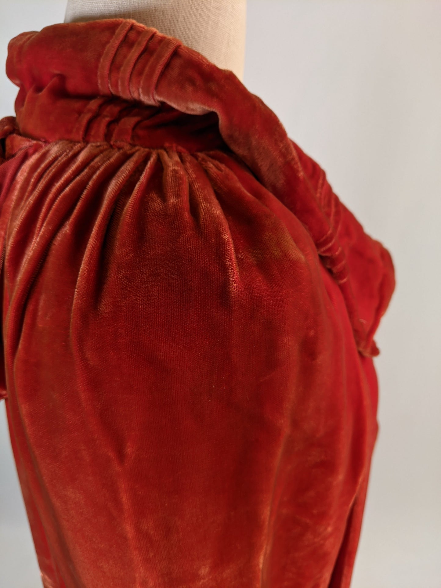 1920s Orange Velvet Cape