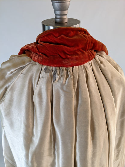 1920s Orange Velvet Cape
