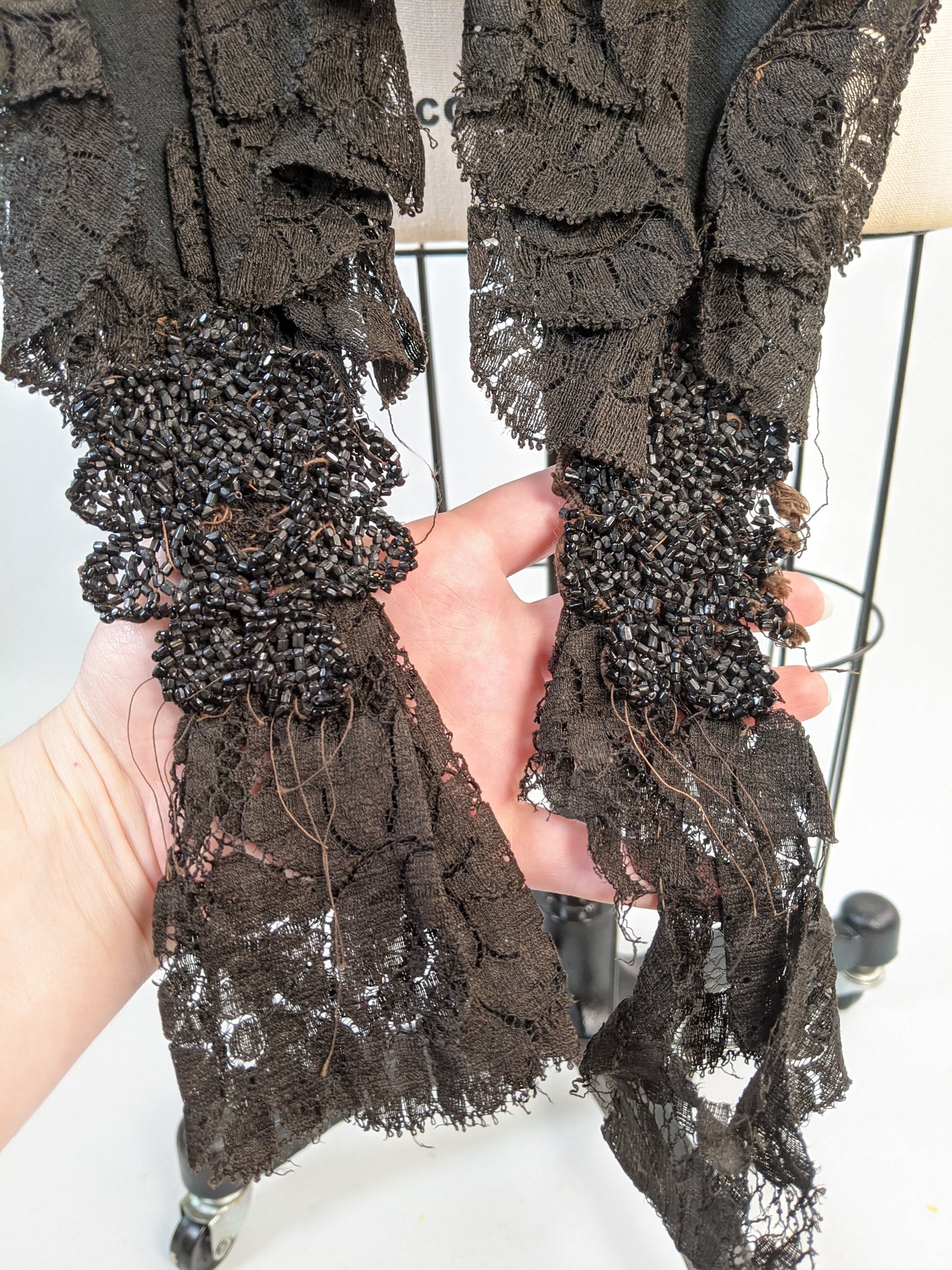 1880s Beaded Mantle