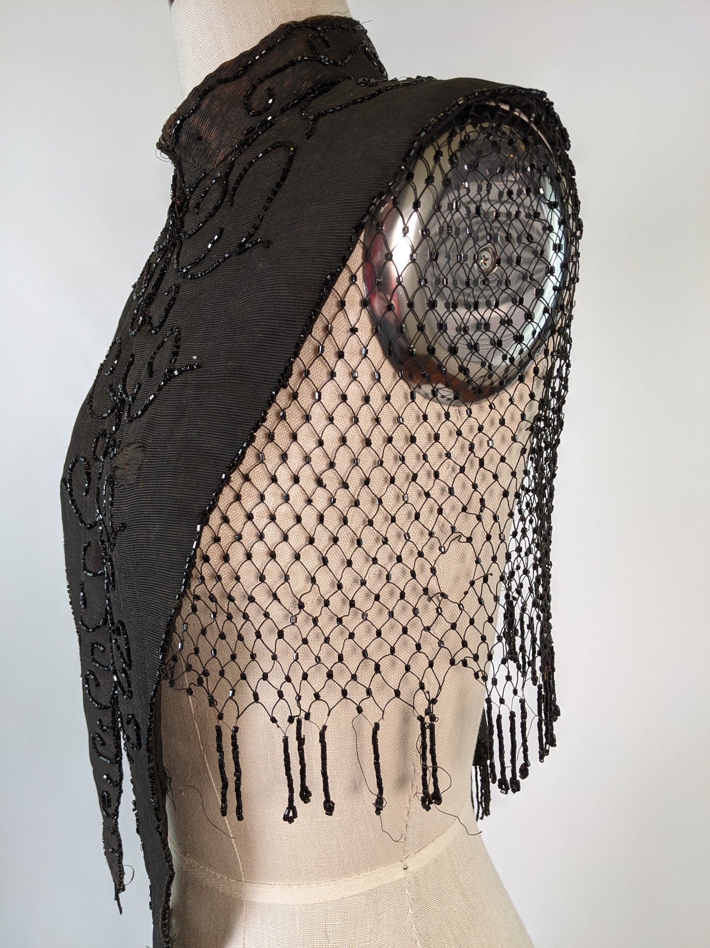 1880s Beaded Mantle