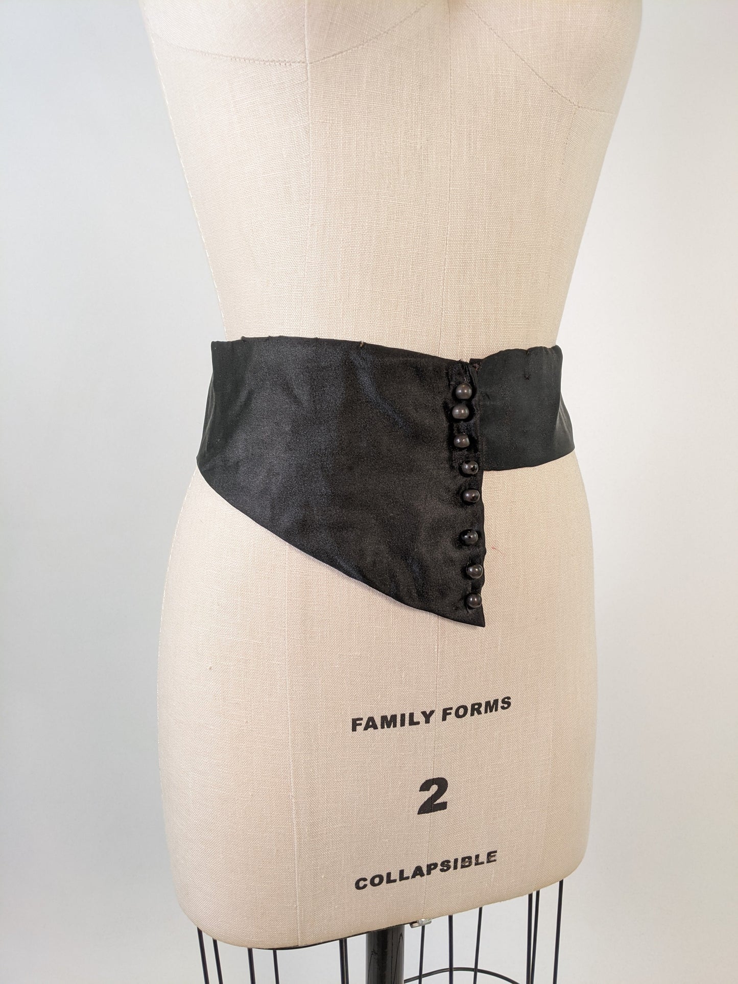 1910s Black Silk Belt