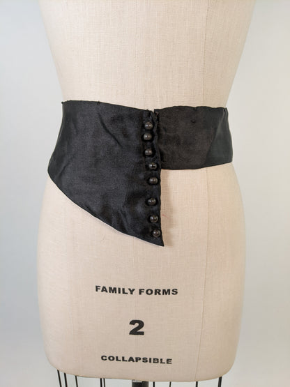 1910s Black Silk Belt