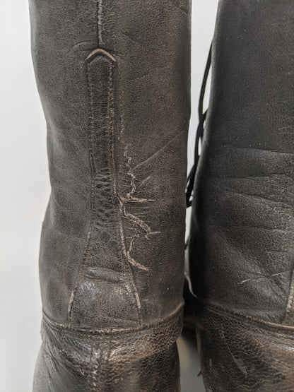1910s-20s Black Boots | Approx Sz 8-8.5