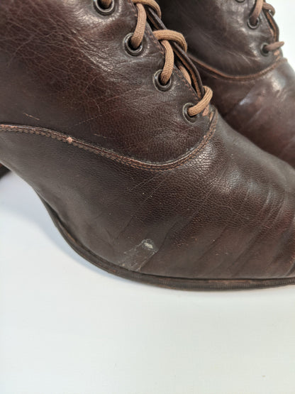 1910s-20s Brown Boots | Approx Sz 7
