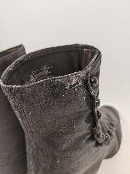 1890s "Sorosis" Side Button Boots | Approx Sz 8-8.5