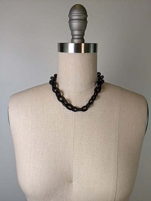 Victorian Jet Chunky Chain Necklace