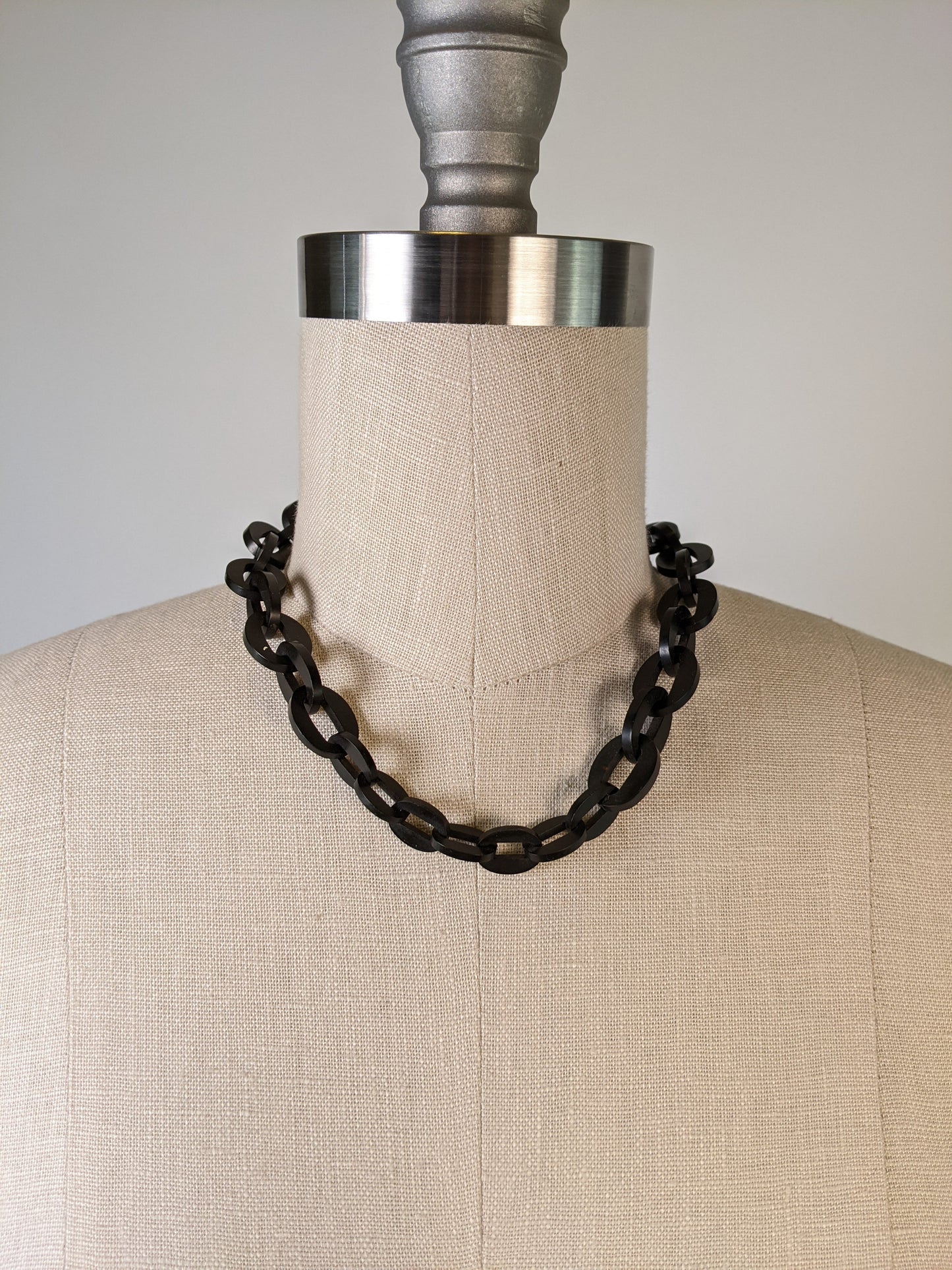 Victorian Jet Chunky Chain Necklace