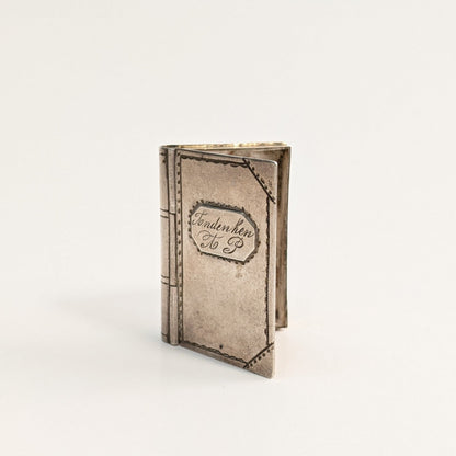 1860 Silver Book Pillbox or Snuffbox