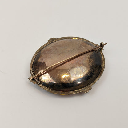 Victorian Brooch + Matching Framed Photo of Woman