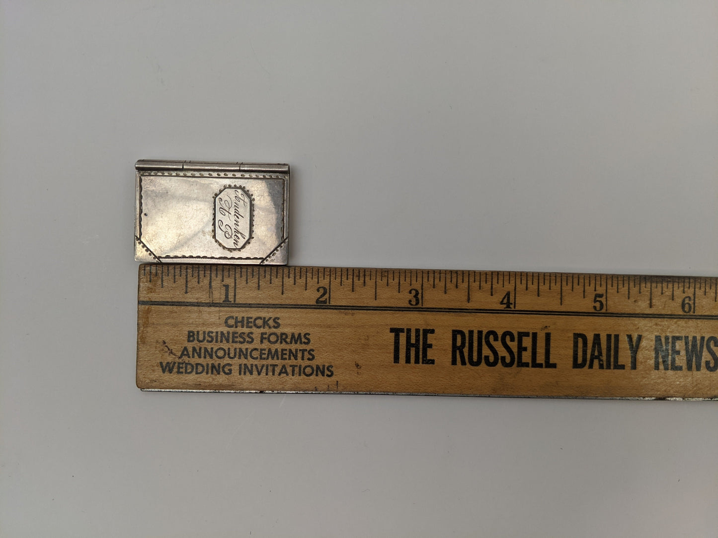1860 Silver Book Pillbox or Snuffbox