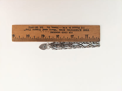 Victorian Revival Sterling Silver Gate Bracelet
