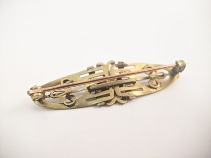 Art Deco Amethyst Paste Brooch