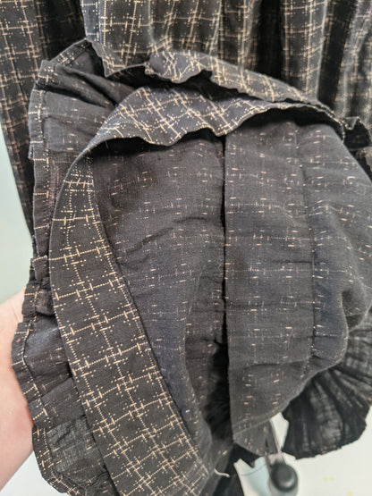1890s Black Wrapper Dress