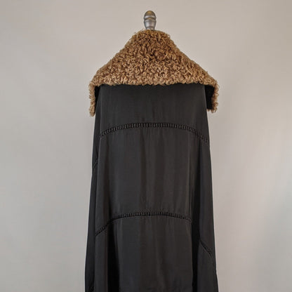 1920s Black Silk Cape