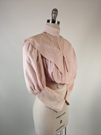 Edwardian Pink Cotton Shirtwaist