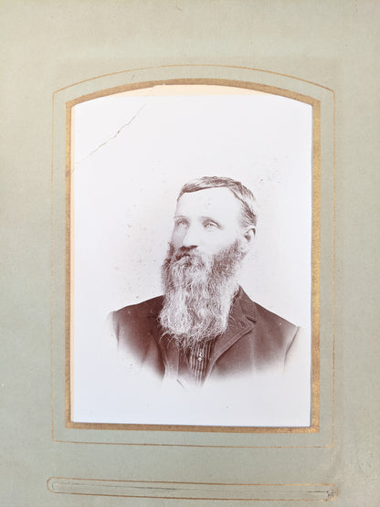 Blue Victorian Photo Album with Photos