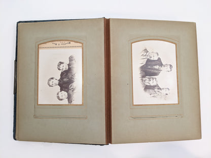 Blue Victorian Photo Album with Photos
