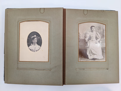 Blue Victorian Photo Album with Photos