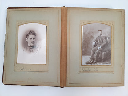 Red Victorian Photo Album with Photos