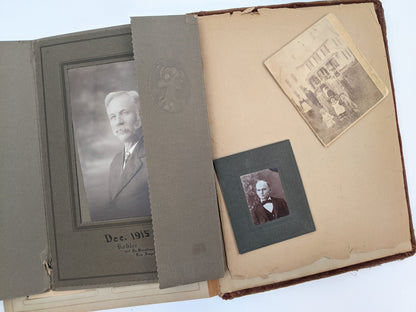 Red Victorian Photo Album with Photos