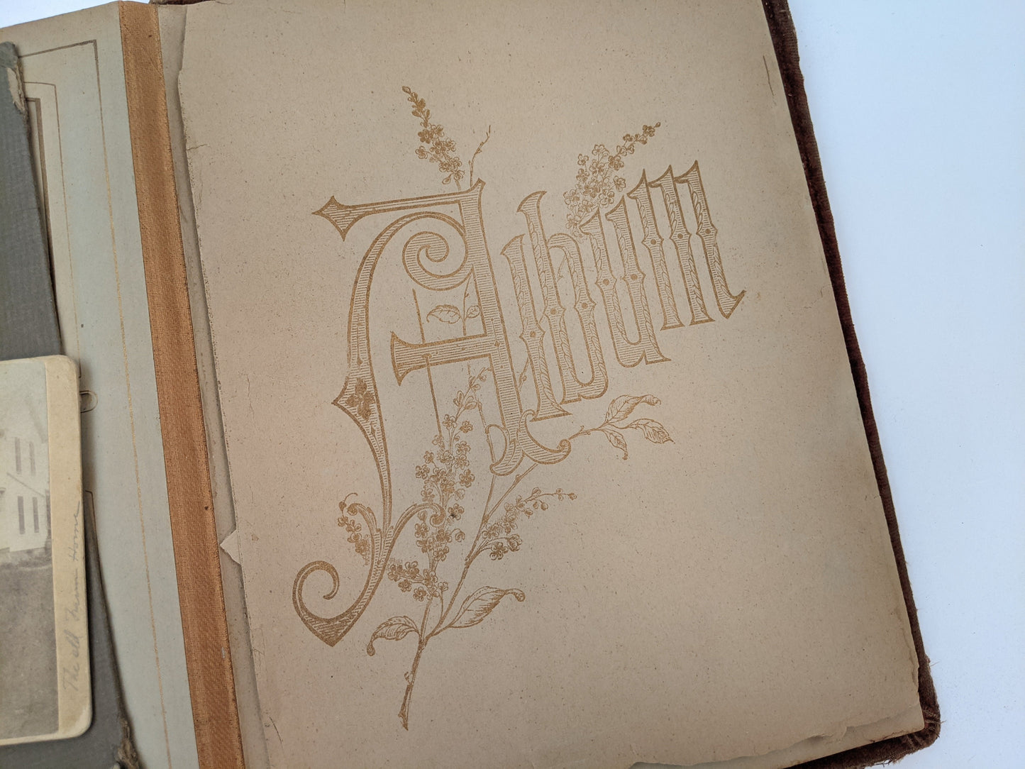 Red Victorian Photo Album with Photos
