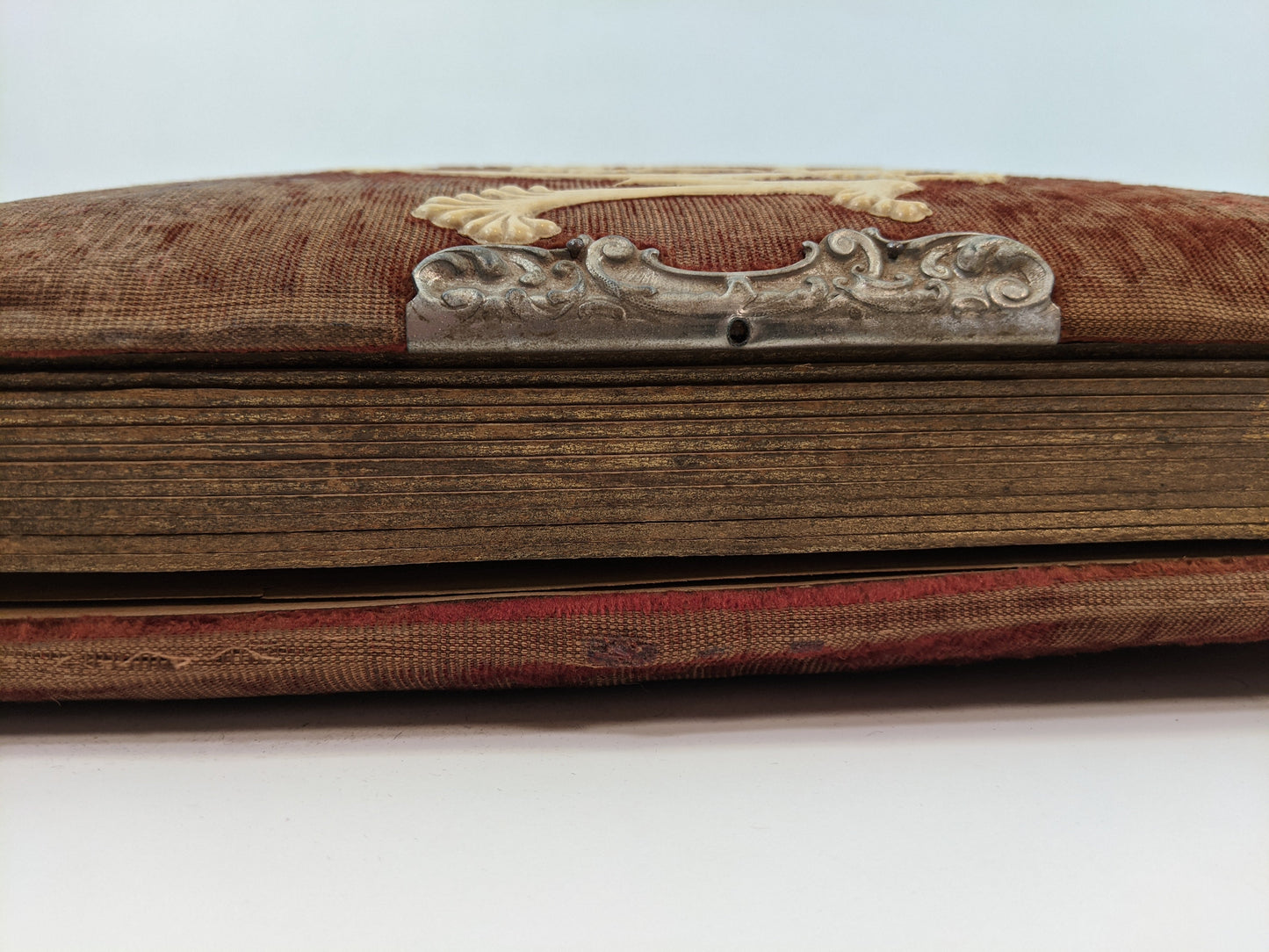 Red Victorian Photo Album with Photos