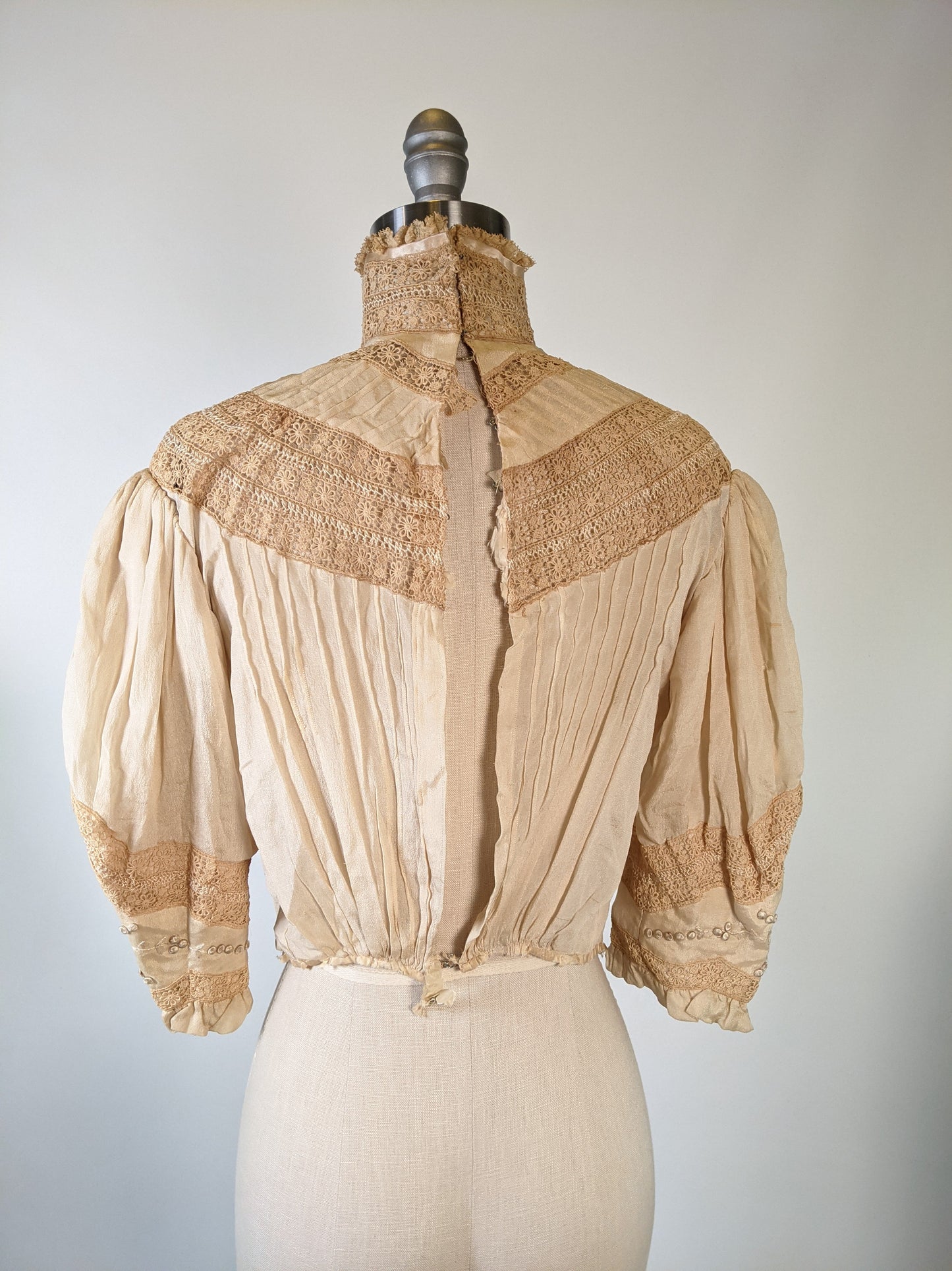 Edwardian Ecru Silk Lace Blouse