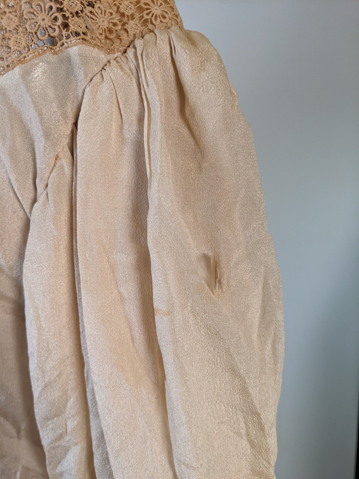 Edwardian Ecru Silk Lace Blouse