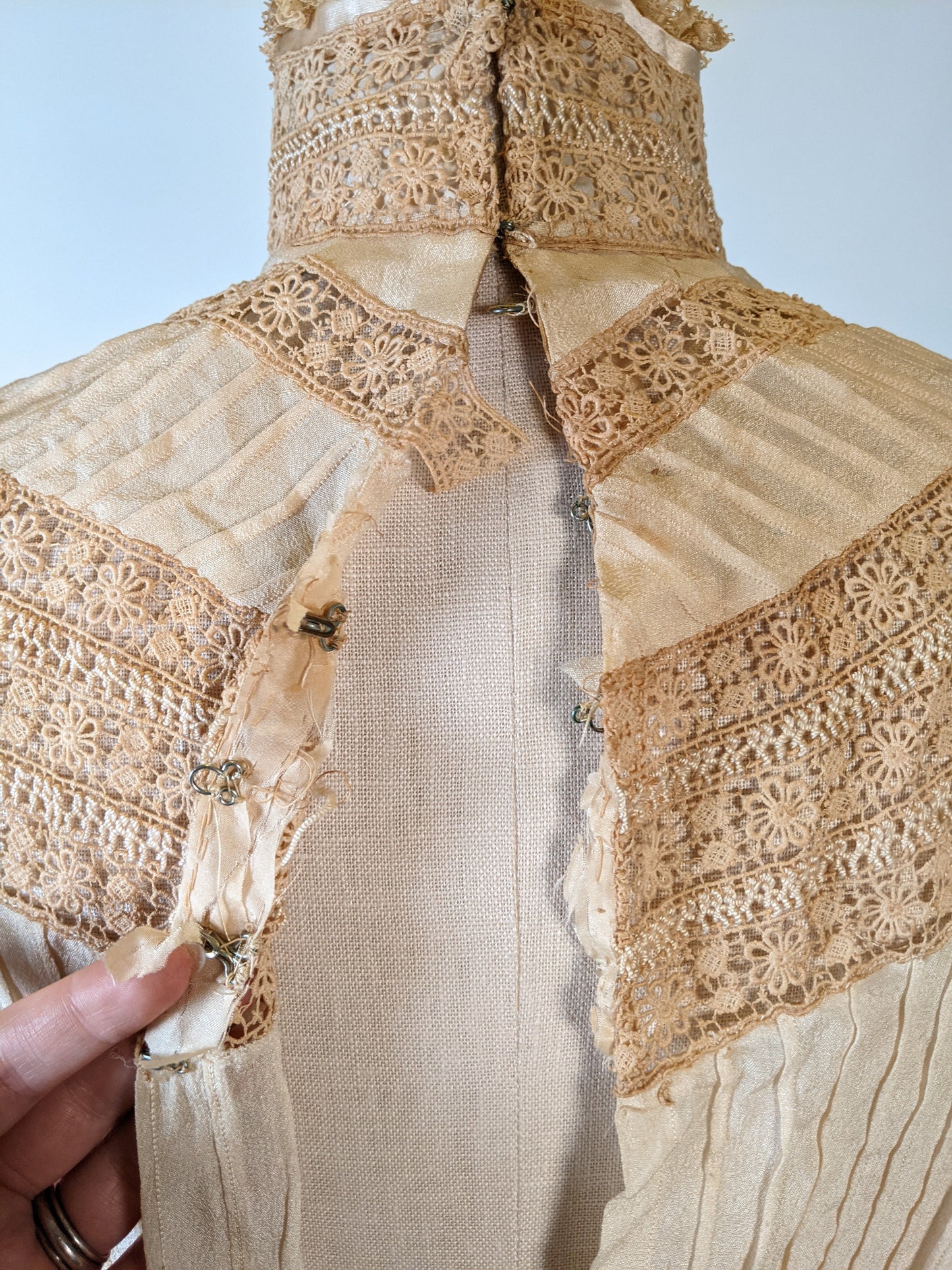 Edwardian Ecru Silk Lace Blouse