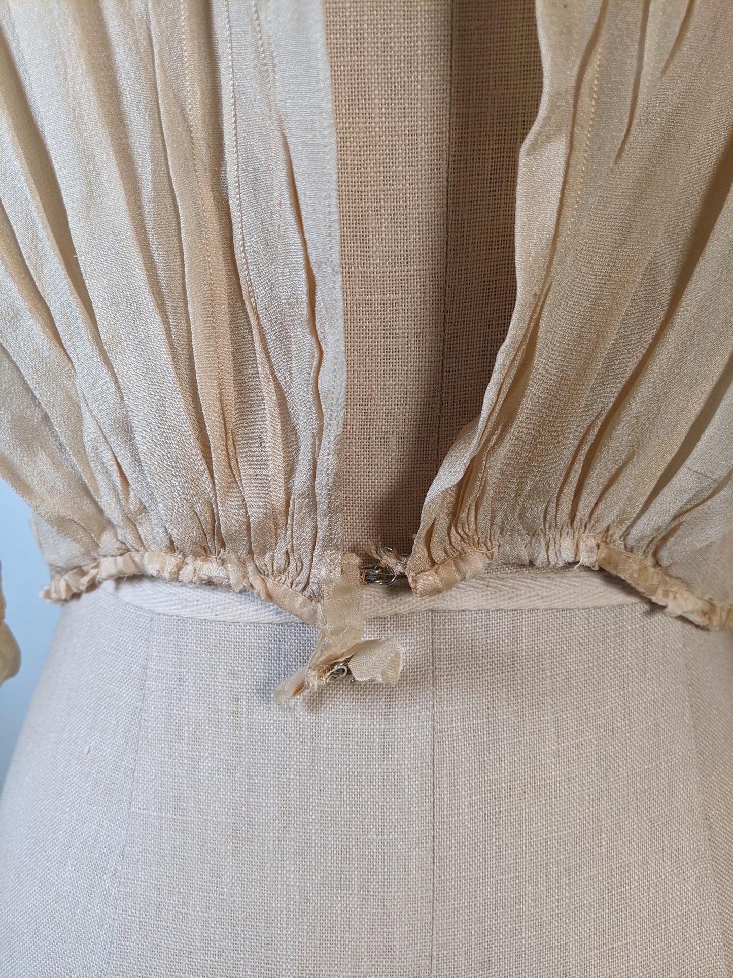 Edwardian Ecru Silk Lace Blouse